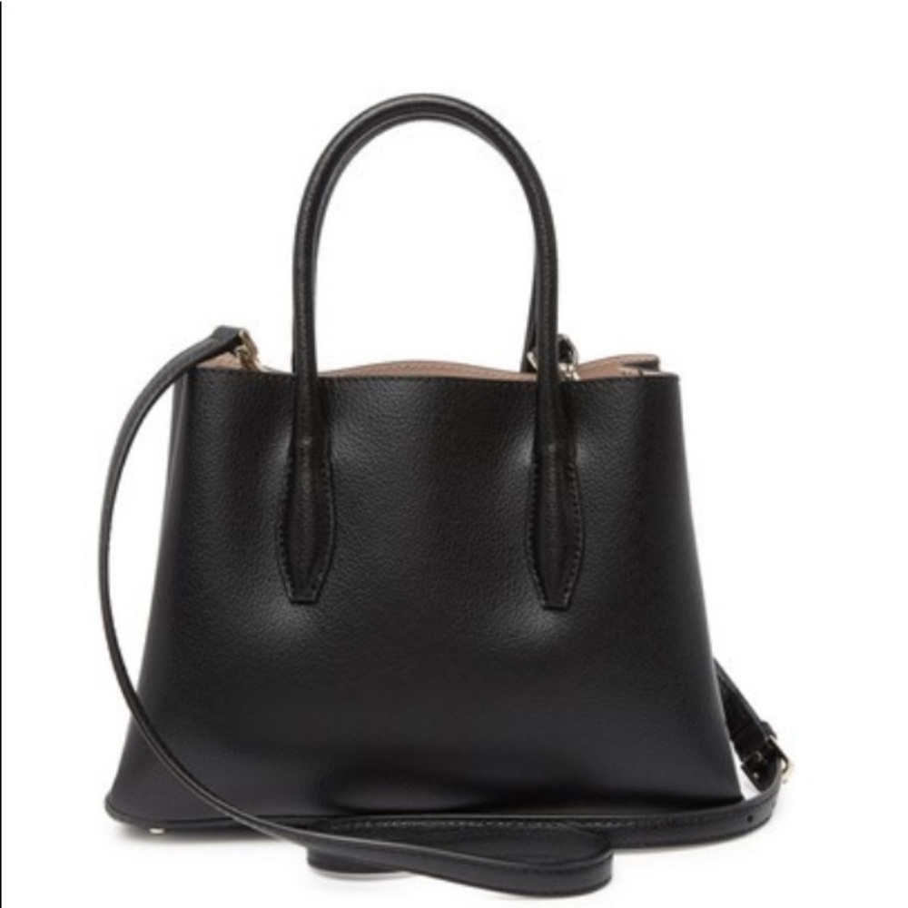 KATE SPADE BLACK LEATHER SATCHEL &NEDA WALLET SET - Picture 4 of 9
